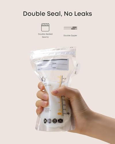 eufy Breast Milk Storage Bags, 7 oz, 120 Count, Leakproof
