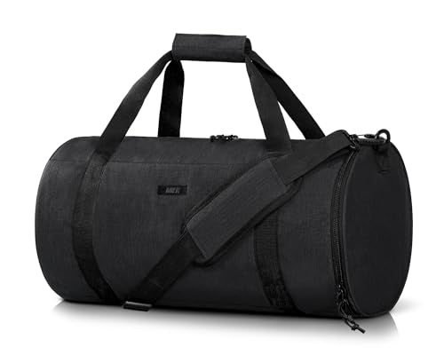MIER Small Gym Duffle Bag with Shoe Compartment & Wet Pocket, 24L, Black - color: black, size: 24L