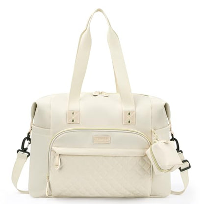 Tuwubi Diaper Bag Tote,Baby Diaper Bag with Pacifier Case - color: White, size: Large