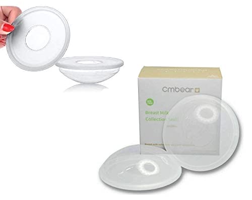 Breast Shells Milk Collector Leaking Storage Collection Shell Nursing Mom for Breastfeeding Nipple Cups Reusable Washable(2 Pack)