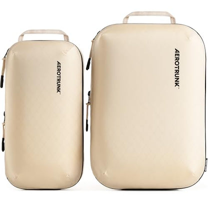 Aerotrunk Ultralight Compression Packing Cubes for Travel, 3-Pack, Beige - color: Beige, size: 3-Pack