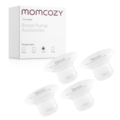 Momcozy Flange Insert 19mm for Momcozy V1 Pro/V2 Pro Breast Pump,4PCS - size: 4pcs-19mm Flange Insert