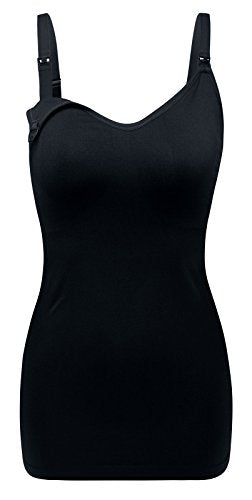 Womens Maternity Nursing Tank Cami for Breastfeeding with Adjustable Straps - color: Black/Grey/White, size: X-Large