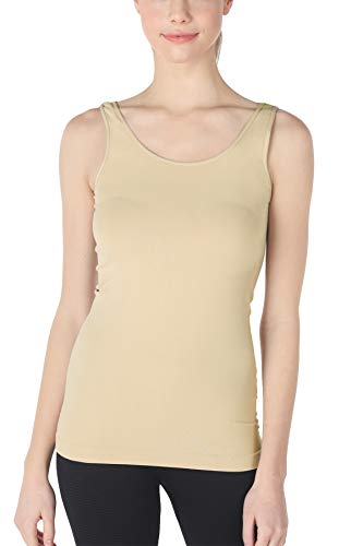 NIKIBIKI Women Seamless Premium Classic Tank Top, Made in U.S.A - color: Nude