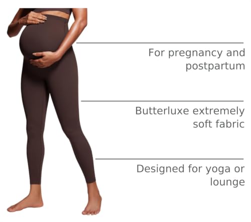 CRZ YOGA Maternity Leggings 25" - color: Hot Fudge Brown, size: Large