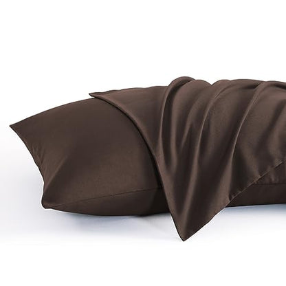 NTBAY Toddler Microfiber Pillowcases, Set of 2, Dark Brown - color: Dark Brown, size: Toddler (14"x20")