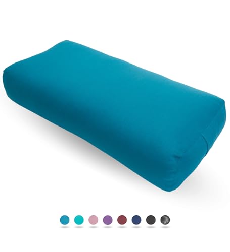 Everyday Yoga Premium Bolster, Soft Meditation Pillow, Multi-Colors - color: Peacock, style: A. High Impact - Rectangular