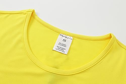 OThread & Co. Women's Long Sleeve T-Shirt Comfy Underscrub Tee Basic Stretch Layer - color: Yellow, size: Large