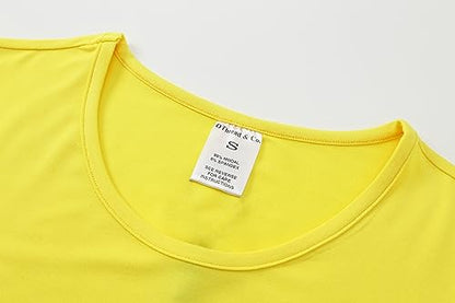 OThread & Co. Women's Long Sleeve T-Shirt Comfy Underscrub Tee Basic Stretch Layer - color: Yellow, size: Large