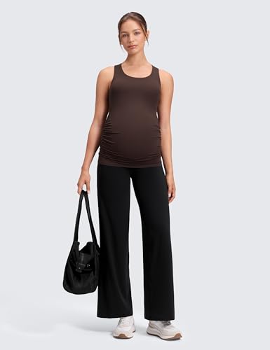 CRZ YOGA Maternity Wide Leg Pants 30" - color: Black, size: Small