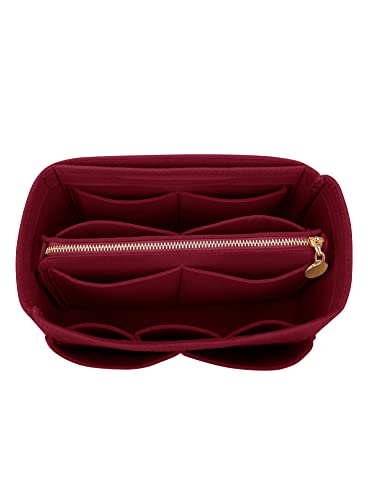 LEXSION Felt Purse Organizer Insert, Tote Bag Shaper Dividers with 5 Sizes - color: Vine Red, size: Regular Medium