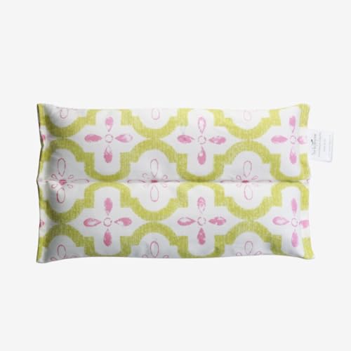 SacksyThyme Microwave Heating Pad for Pain Relief, Flaxseed & Cherry Pit Herbal Heating Pad, Hot Cold Therapy - color: Pretty in Pink