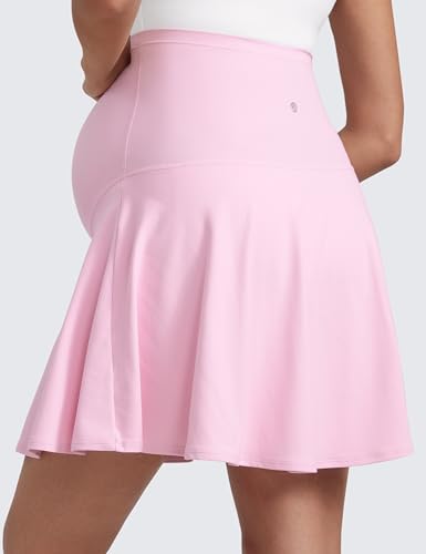 CRZ YOGA Maternity Flowy Tennis Skirts - color: Pink Peony, size: Medium