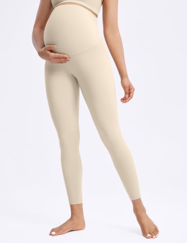 POSHDIVAH Creamluxe Maternity Leggings 25"/28" - color: Khaki, size: Large