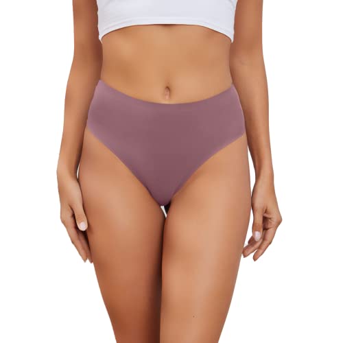 No Show High Rise Bikini Panties Women's Seamless Underwear Pack - color: Mix3-5pack, size: Medium