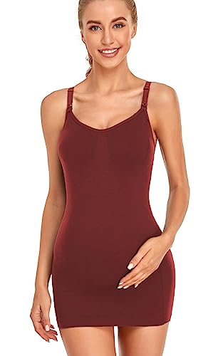 GXXGE 4Pack Women's Nursing Tank Top Cami Nursing Maternity Bra Breastfeeding Shirts with Adjustable Straps - color: 3pcs Black Rosered Blue, size: Medium