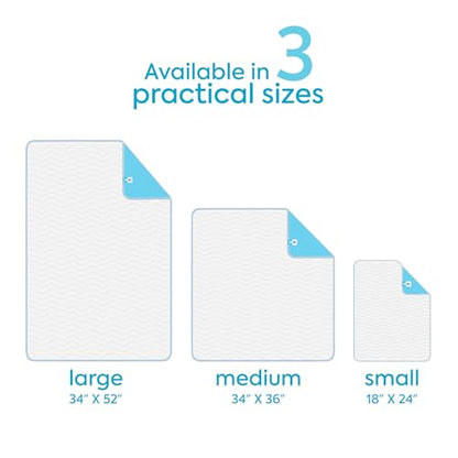 Washable Reusable Underpad – Heavy Absorbency Waterproof Bed Protector for Kids, Adults, Elderly & Pets | Leakproof, Soft, Quick-Dry (34 x 52)