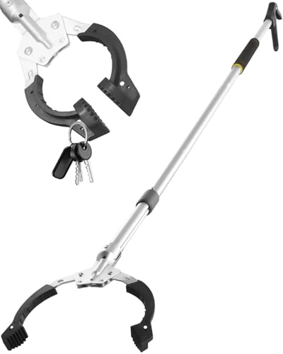 Grabber Reacher Tool Extra Long, 69" Trash Picker Upper Grabber Heavy Duty Stainless Steel Thickened Non-Slip 6 inch Wide Jaws Claw Reaching Tool
