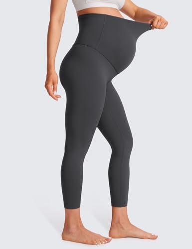 CRZ YOGA Maternity Capris Leggings 23" - color: Mysterious Grey, size: Small