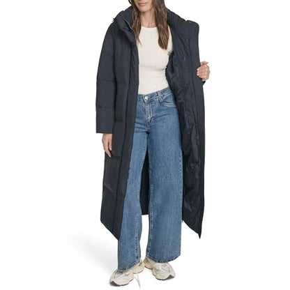 Levi's Women's Cloud Puff Extra Long Puffer Jacket Coat - color: Navy, size: X-Small