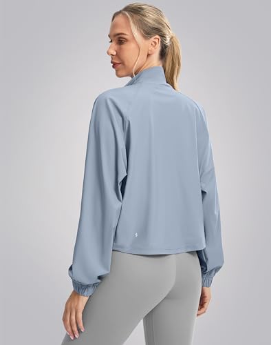 Soothfeel Women's Athletic Lightweight Jacket UPF 50+ Sun Protection Shirts - color: Light Grey, size: X-Large