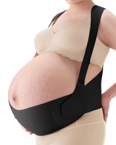 Momcozy Go As You Grow Belly Bands for Pregnant Women-For Twins/Multiples - color: Black, size: X-Large