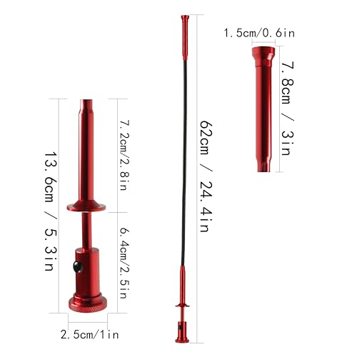 Magnetic Claw Grabber Pickup Tool with LED Light, 24.4in Retractable Reacher Grabber Tool, 2lb Pull Strength Magnetic Flexible Pick Up Tool for Sink Drain, Garbage Litter & Small Metal Items