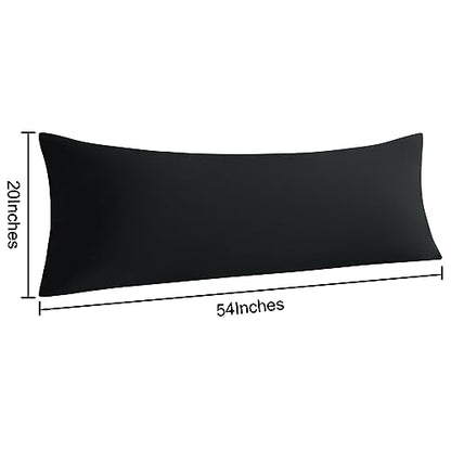 NTBAY Body Microfiber Pillowcases, Set of 2, Black - color: Black, size: Body (20"x54")