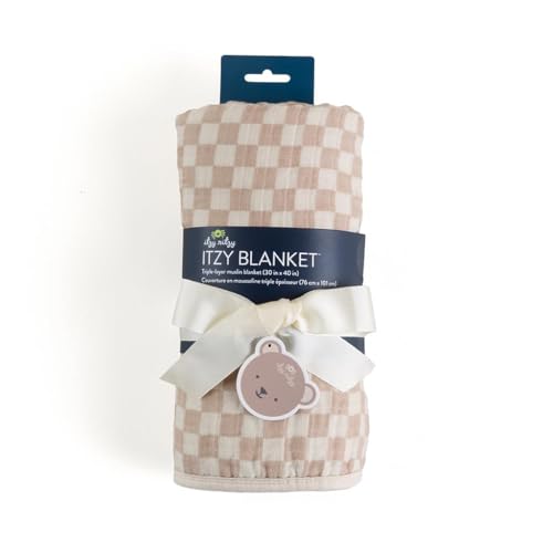 Itzy Ritzy Baby Blanket, Soft Cotton Muslin Multi-Use Blanket, Checkerboard - color: Checkerboard