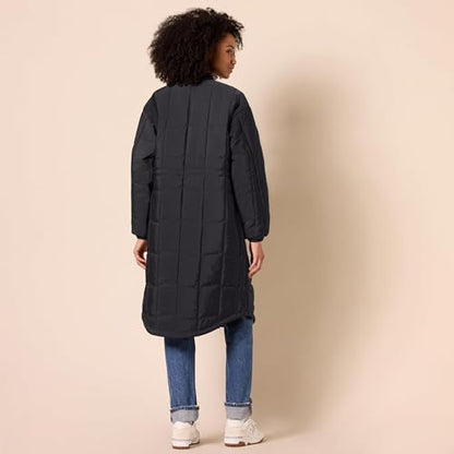 Amazon Essentials Women's Oversized Quilted Coat (Available in Plus Size) - color: Black, size: Large