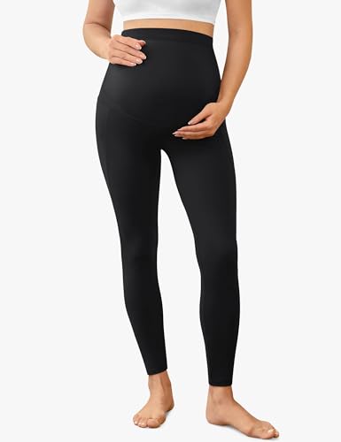 VALANDY Creamlush 2/4 Pack Maternity Leggings with Pockets Over the Belly - color: 4pack - 4*black, size: Medium