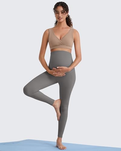 G4Free BareFeel Maternity Bra Wireless Nursing for Breastfeeding V Neck - color: Toffee, size: Large