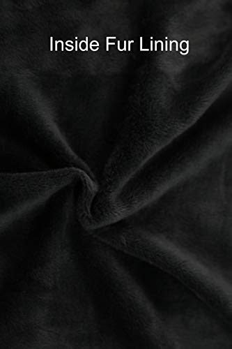 Smallshow Women's Fleece Maternity Nursing Sweatshirt Hoodie Kangaroo Pocket - color: Black, size: Large
