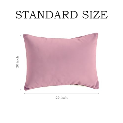 Set of 2 Brushed Microfiber Pillowcases 20x26 inch Pink - color: Pink, size: Standard