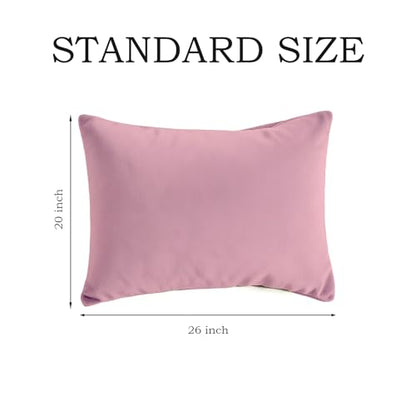 Set of 2 Brushed Microfiber Pillowcases 20x26 inch Pink - color: Pink, size: Standard