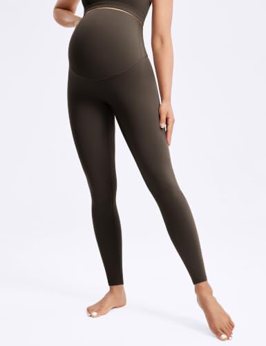 POSHDIVAH Creamluxe Maternity Leggings 25"/28" - color: Deep Brown, size: X-Small