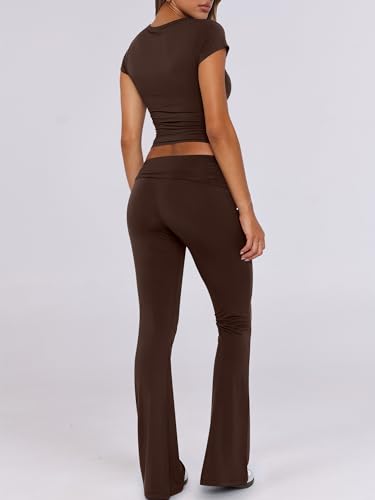 ANRABESS 2 Piece Lounge sets for Women - color: Brown, size: XX-Large