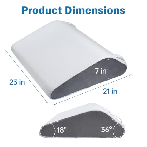 Vekkia Knee Wedge Pillow for Back Sleeping, 7" Leg Pillow with Dual Handles - size: Knee Wedge Pillow-1PCS