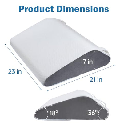 Vekkia Knee Wedge Pillow for Back Sleeping, 7" Leg Pillow with Dual Handles - size: Knee Wedge Pillow-1PCS
