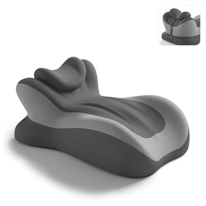 Adjustable Intimacy & Pregnancy Support Pillow - Ergonomic Foam Wedge Cushion for Back Pain, Sitting, Lying, Multi-Position with Removable Washable Cover (Light Gray) - color: Light Gray