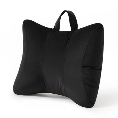 Lumbar Pillow for Car Seat and Office Chair, Classic Black - color: Classic Black