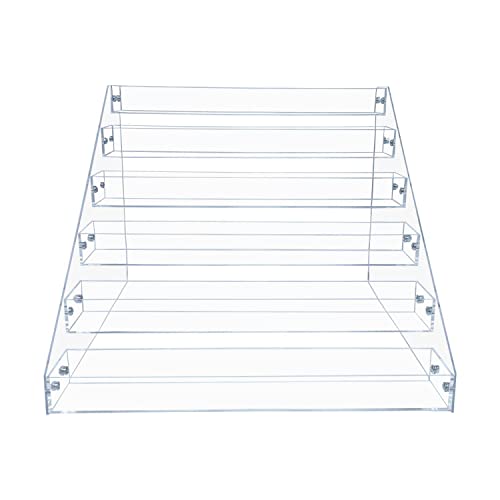 PMMASTO Clear Acrylic Spice Rack for Countertops- 6 Tier - size: 6 Tier - inner width 1.93''