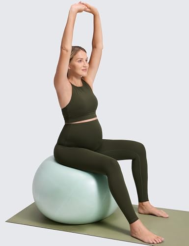 CRZ YOGA Maternity Leggings 28 - color: Olive Green, size: Small