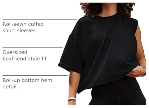 Women's Summer Short Sleeve Crop Tops Cotton Athletic Yoga Running T-Shirts - color: Black, size: Medium