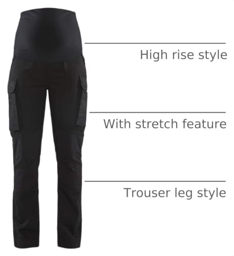 Blaklader Womens 7101 Maternity Service with Stretch Black Pant - size: X-Small