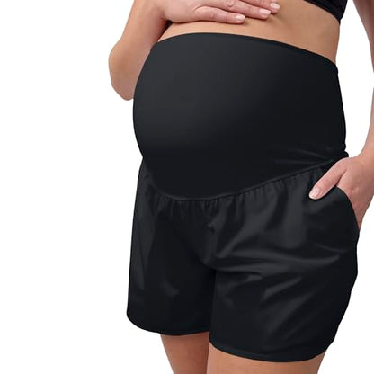 Ingrid & Isabel Everyday Active Maternity Shorts - color: Black, size: X-Large