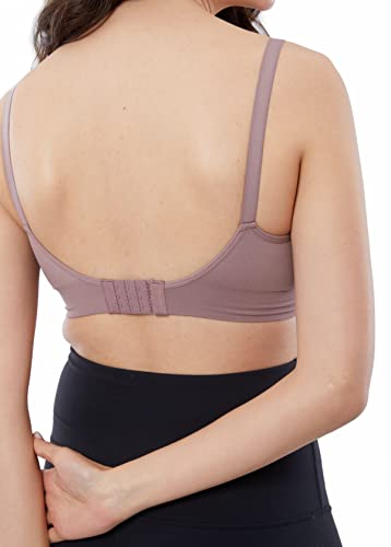 Ingrid & Isabel Basics Nursing & Pumping Bra - color: Mauve, size: Medium