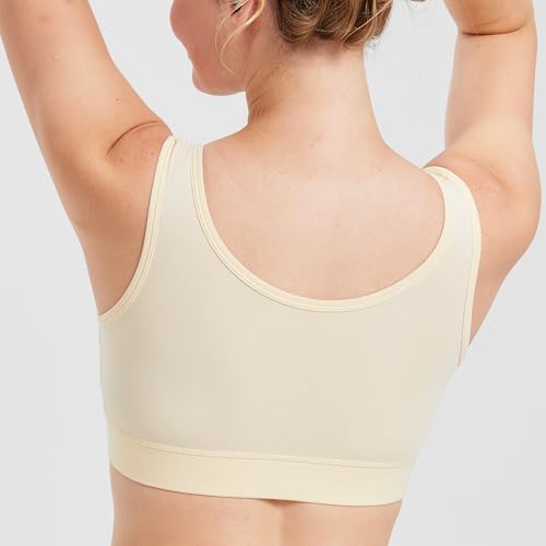 netdraw Women's Bamboo Viscose Nursing Sleep Bra - color: Nude, size: Medium
