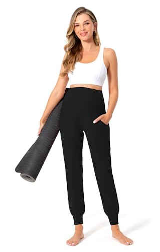 Foucome Women's Maternity Pants Comfy Stretchy Joggers Sweatpants - color: 2pack Black, size: Small