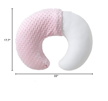 Nursing Pillow and Body Positioner with Premium Slipcover - color: Blushing Bride